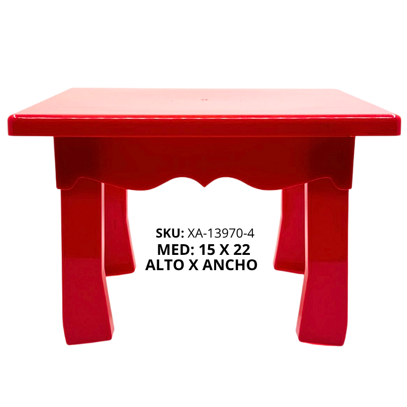 BASE MESITA TORTA VINTAGE PLAST ROJO XU X72B