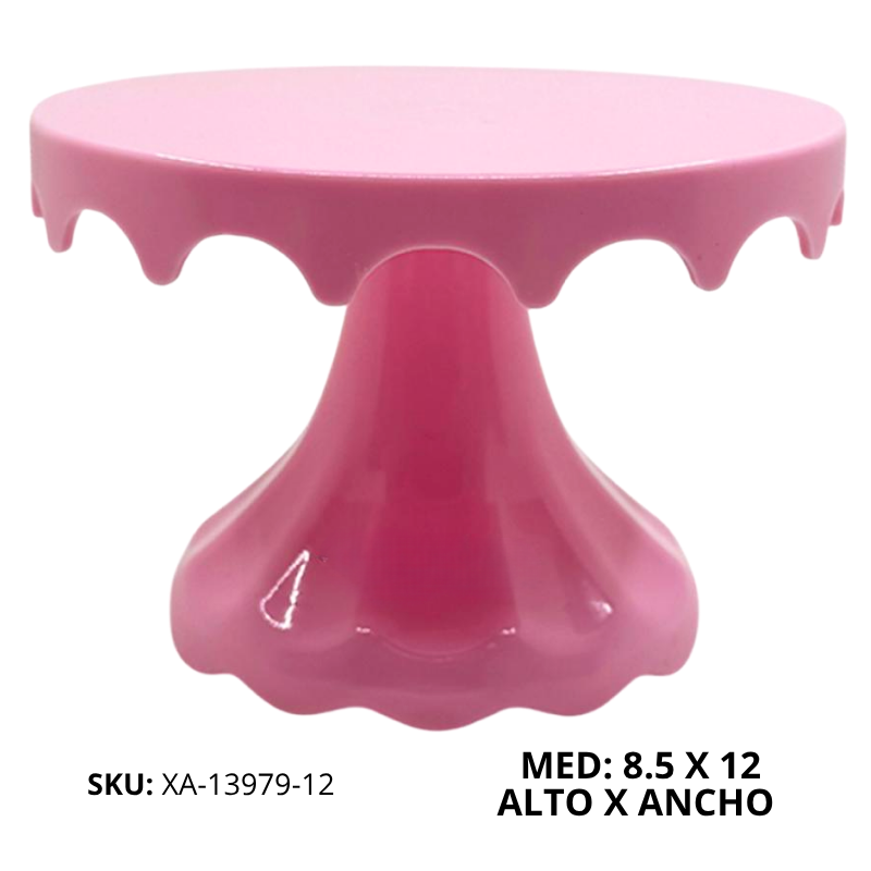 BASE P/TORTA FALDON PLAST ROSA PAST XU X200B