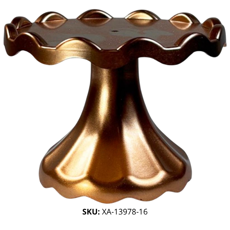BASE P/TORTA ONDAS PLAST ROSE GOLD XU X200B