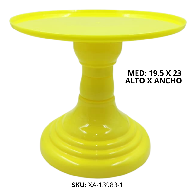 BASE P/TORTA PLANO REDON PLAST AMARILLO NEON XU X36B