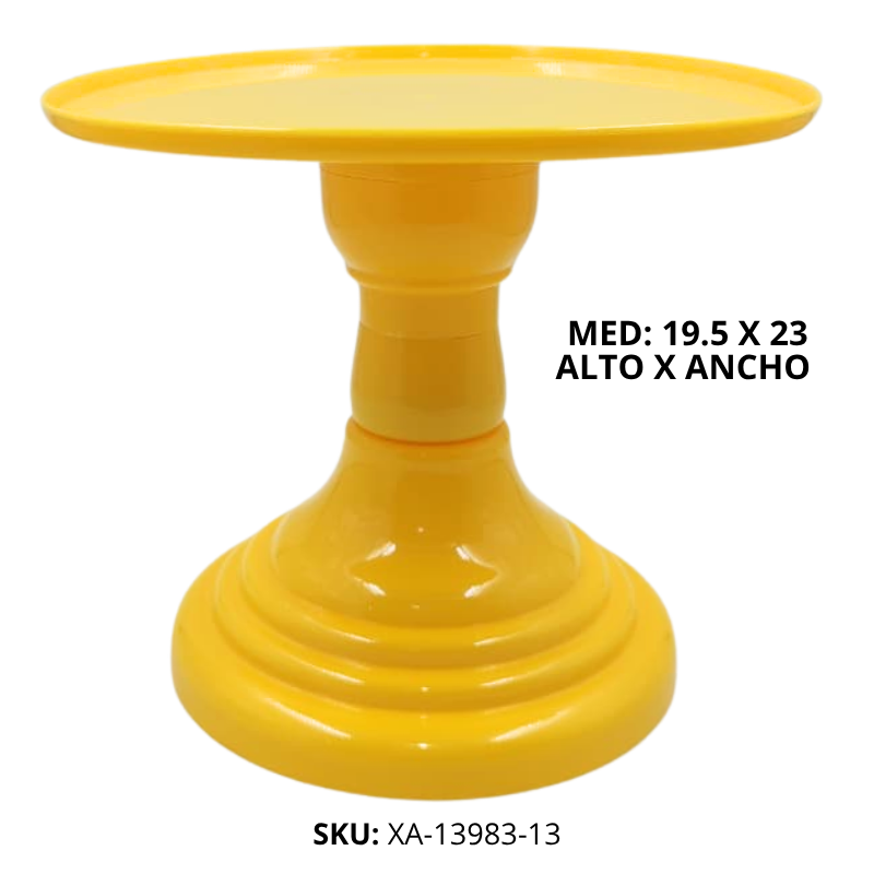 BASE P/TORTA PLANO REDON PLAST AMARILLO XU X36B