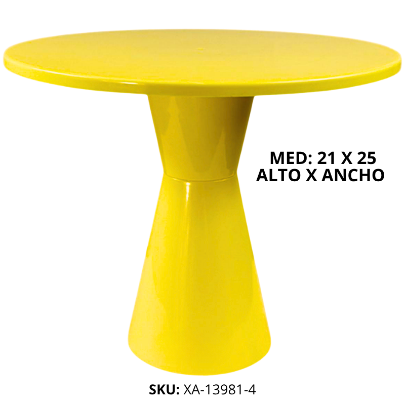 BASE P/TORTA PLANO REDON PLAST AMARILLO XU X48B