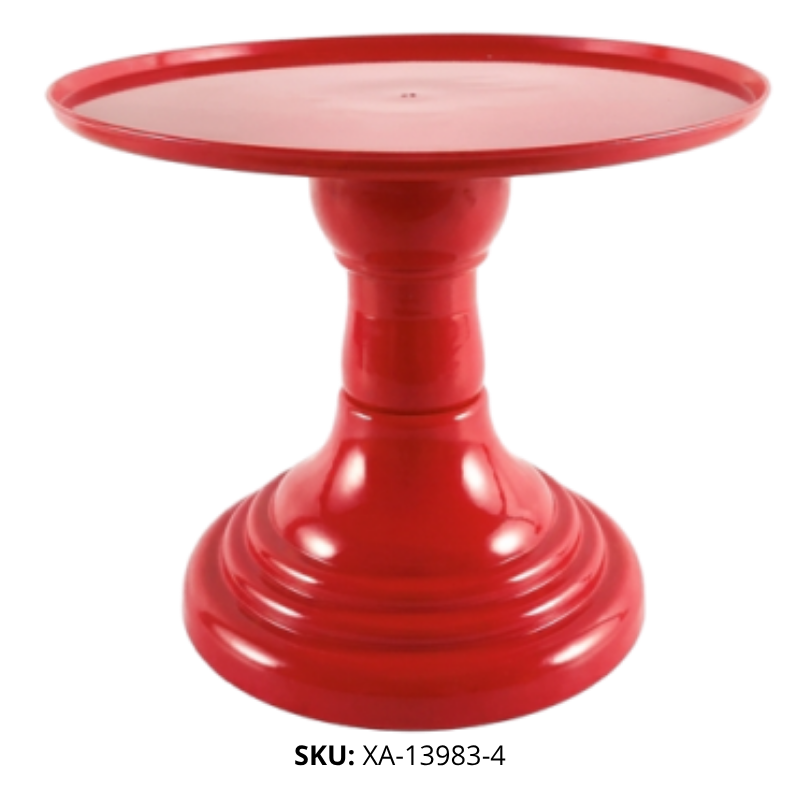 BASE P/TORTA PLANO REDON PLAST ROJO XU X36B