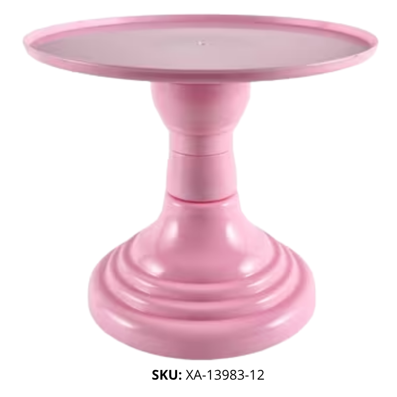 BASE P/TORTA PLANO REDON PLAST ROSA PASTEL XU X36B