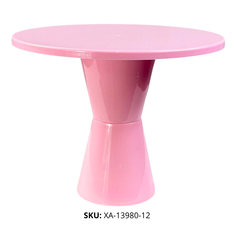 BASE P/TORTA PLANO REDON PLAST ROSA PASTEL XU X72B