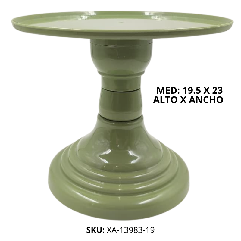 BASE P/TORTA PLANO REDON PLAST VERDE ACEITUNA XU X36B