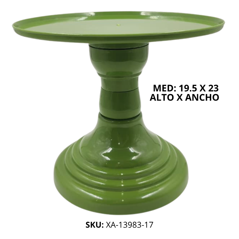 BASE P/TORTA PLANO REDON PLAST VERDE OLIVO XU X36B