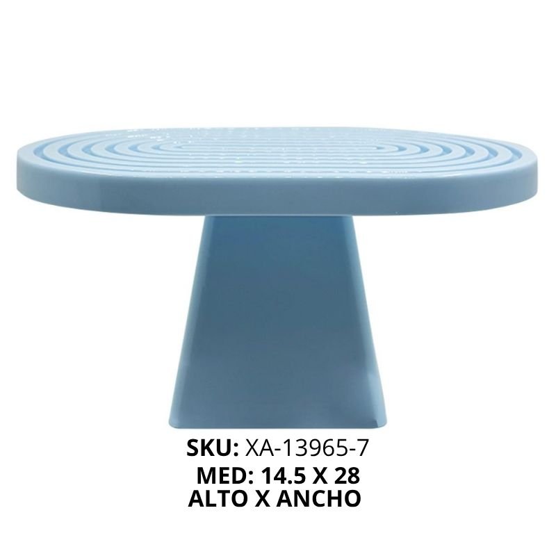 BASE P/TORTA PLAST OVAL CELESTE XU X72B
