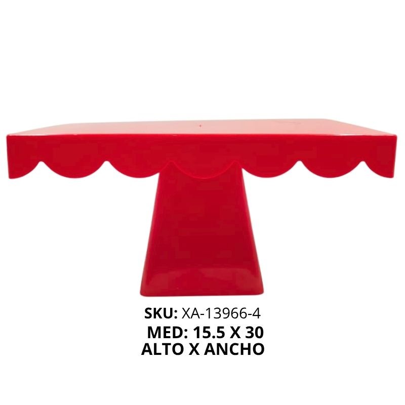 BASE PLAST RECT ROJO P/BOCAD XU X60B