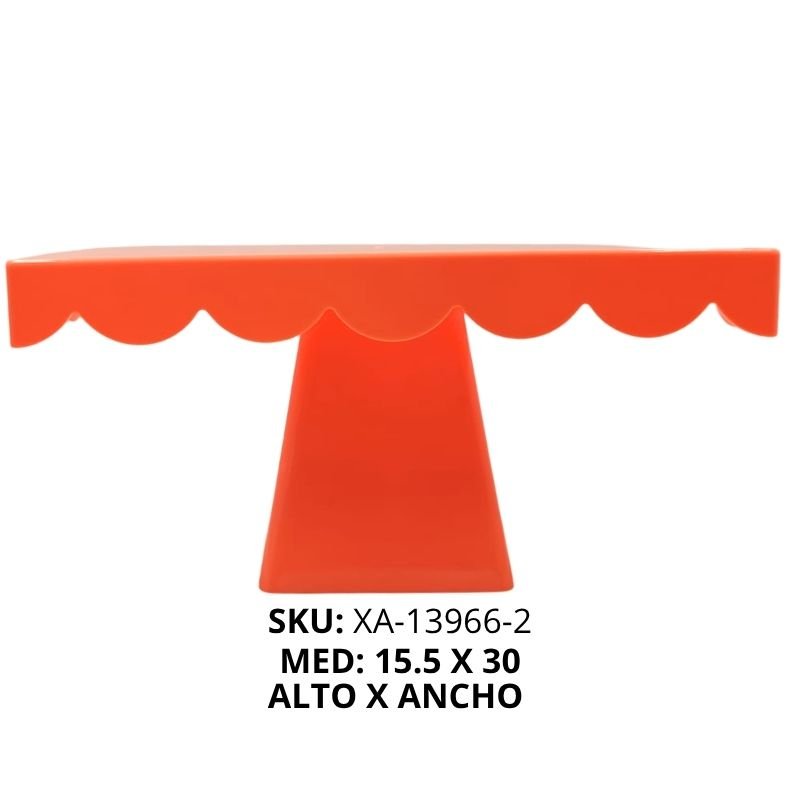 BASE PLAST RECT NARANJA NEON P/BOCAD XU X60B