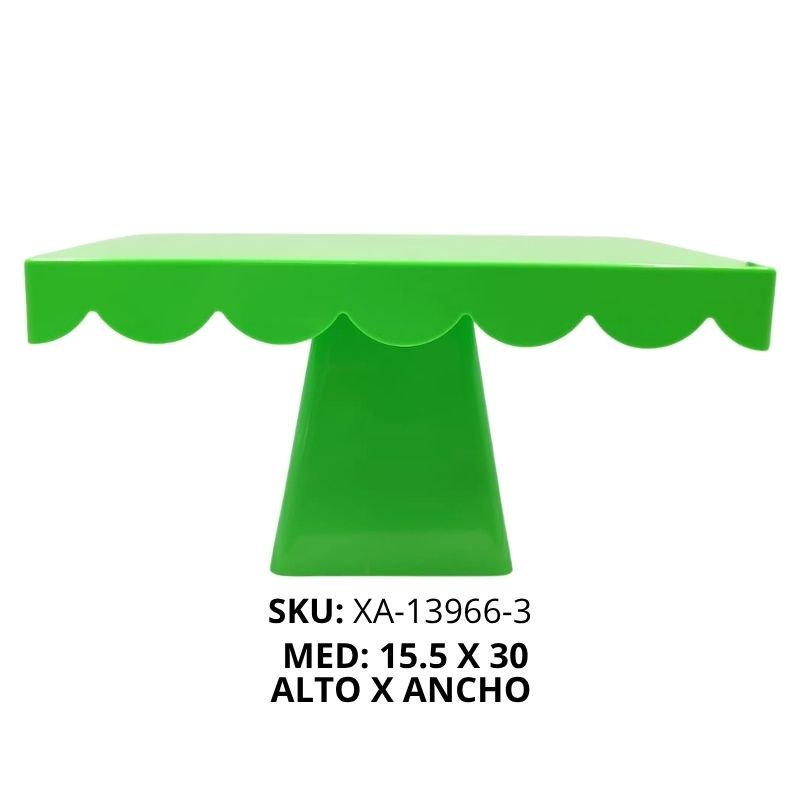 BASE PLAST RECT VERDE NEON P/BOCAD XU X60B