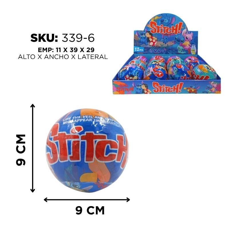 BOLA SORPRESA STITCH CX12 BX360