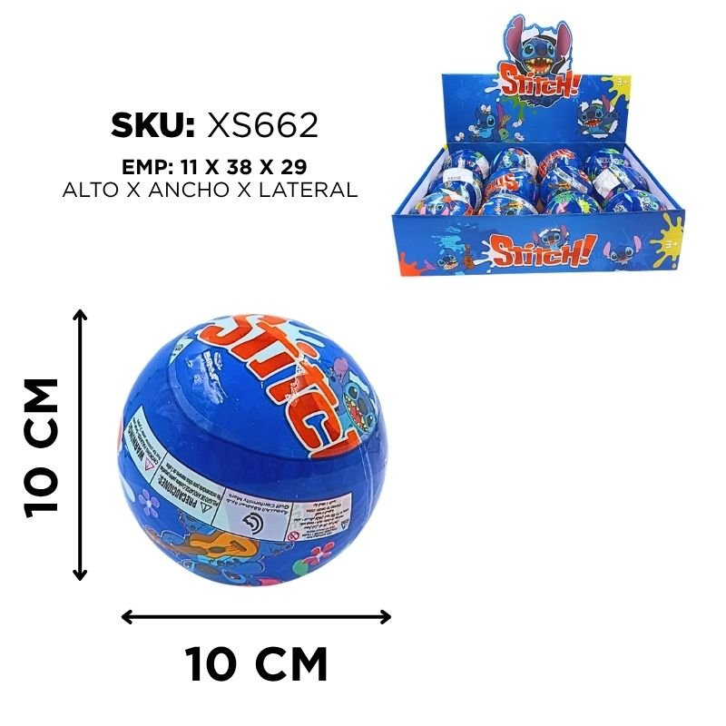 BOLA SORPRESA STITCH LLAVERO CX12 BX288