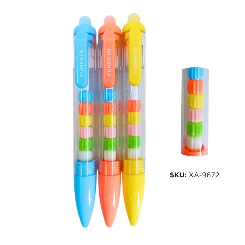BOLIGRAFO CALABAZA 3COL XU X36P X1296B